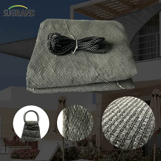 HDPE Outdoor Sun Shade Sails Balcony Shade Sails with Lamp 